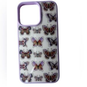 Butterfly Pattern Phone Case - Purple